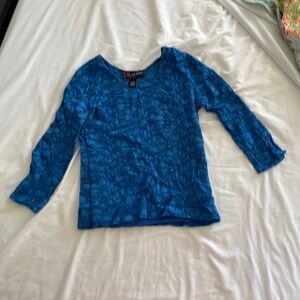 Blue lace top size large